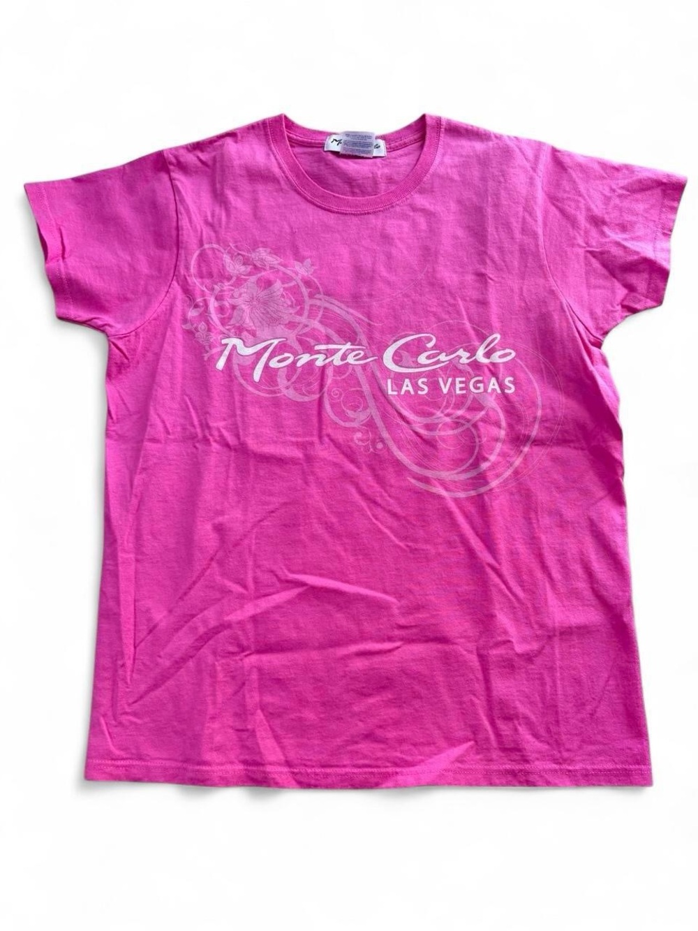 Vintage Monte Carlo Las Vegas Graphic Tee – Pink, M